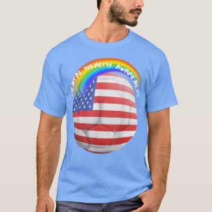 Mental Health Awareness Lgbtq Soccer Rainbow Pride T-Shirt