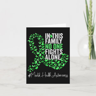 Mental Health Awareness Montag Green Ribbon Butter Karte