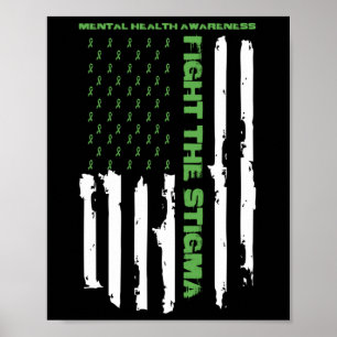Mental Health Awareness Montag Kampf gegen das Sti Poster