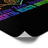 Mental Health Awareness Montag Live Liebe Akzeptie Poster (Ecke)