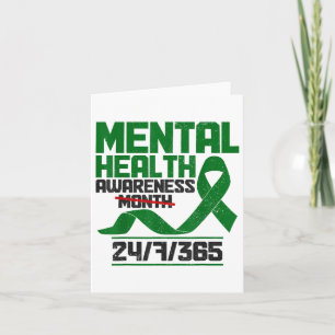 Mental Health Awareness Montag S Green Ribbon Karte