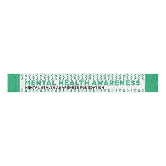 Mental Health Awareness Pattern Ribbon Ripsband (Vorderseite)