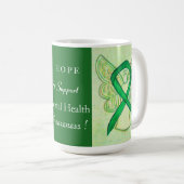 Mental Health Awareness Ribbon Angel Custom Tasse (VorderseiteRechts)