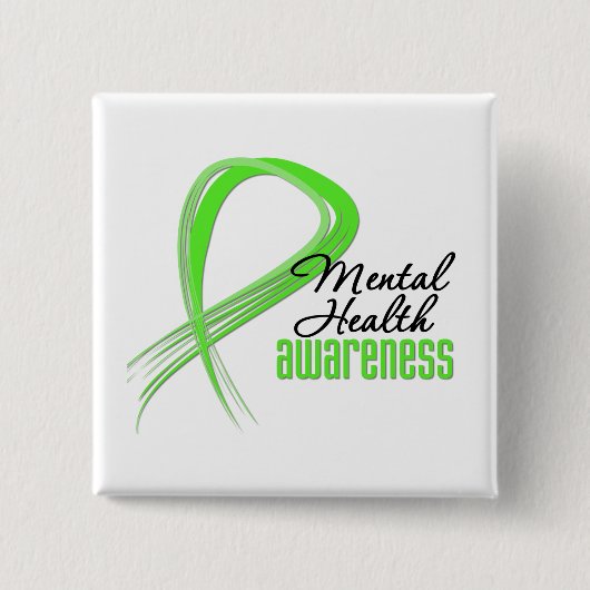 Mental Health Awareness Ribbon Button (Vorderseite)