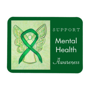Mental Health Awareness Ribbon Engel Custom Magnet