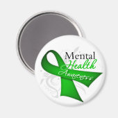 Mental Health Awareness Ribbon Magnet (Vorderseite/Rückseite)
