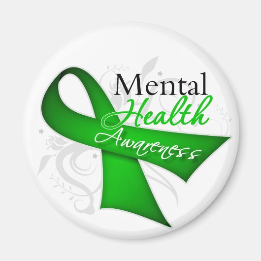 Mental Health Awareness Ribbon Magnet (Vorne)