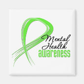 Mental Health Awareness Ribbon Magnet (Vorne)