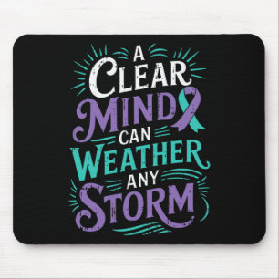 Mental Health Awareness Ribbon Suicide Prävention Mousepad