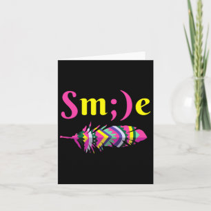 Mental Health Awareness Smile Semicolon Suicide Karte