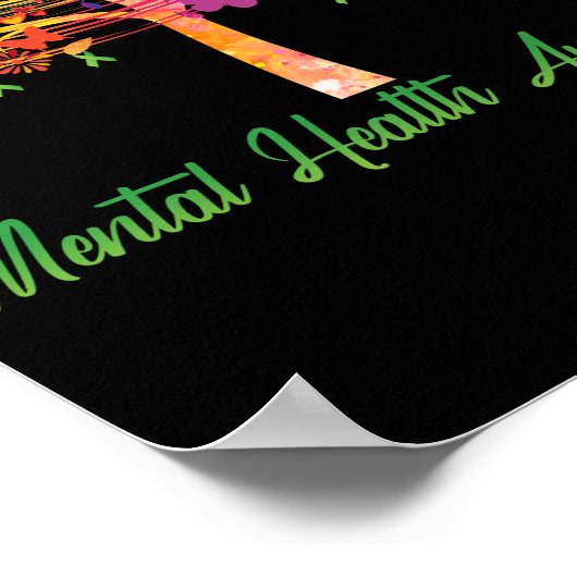 Mental Health Awareness Tree Poster (Ecke)