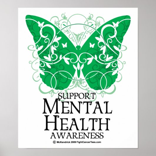 Mental Health Butterfly Poster (Vorne)