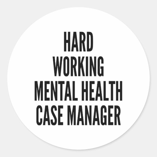 Mental Health Case Manager Runder Aufkleber (Vorderseite)