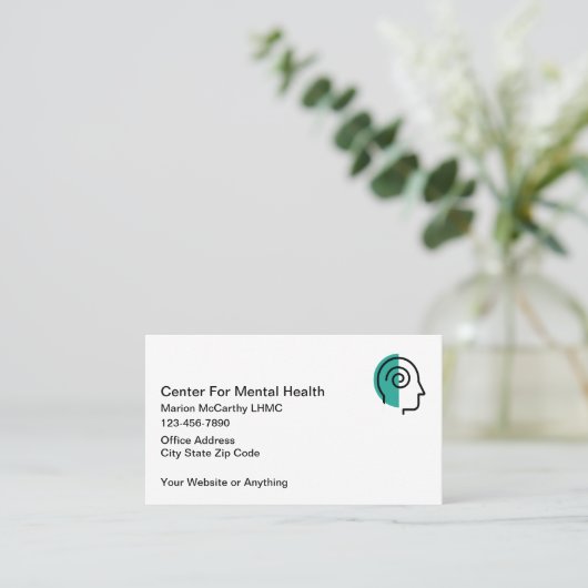 Mental Health Counselor Business Cards Visitenkarte (Stehend Vorderseite)