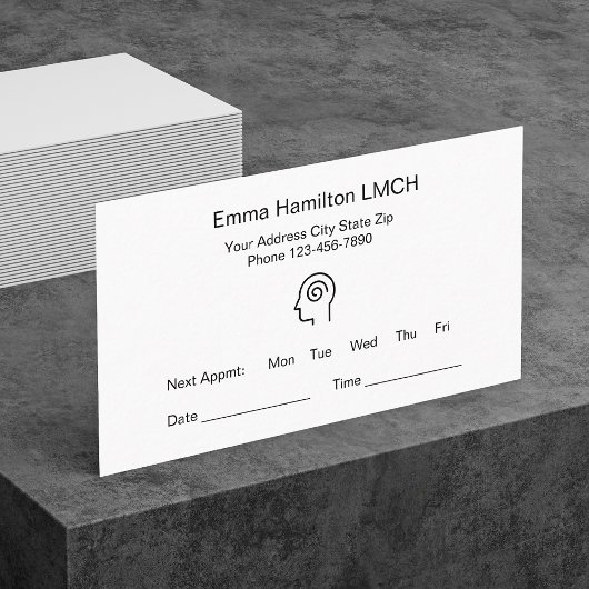 Mental Health Counselor Office Appointment Cards Terminkarte