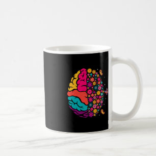 Mental Health Floral Brain Depression Awareness Co Kaffeetasse