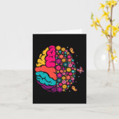 Mental Health Floral Brain Depression Awareness Co Karte (Gelbe Blume)