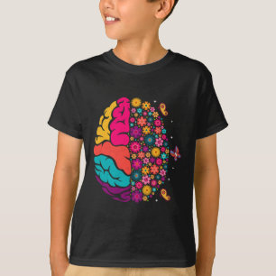 Mental Health Floral Brain Depression Awareness Co T-Shirt