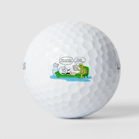 Mental Health Get Well, Golf Humor for Support Golfball (Vorderseite)