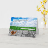 Mental Health Get Well Snail Pace Greener Pasta Karte (Gelbe Blume)