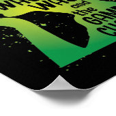 Mental Health Green Ribbon Butterfly Poster (Ecke)