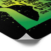 Mental Health Green Ribbon Butterfly Poster (Ecke)