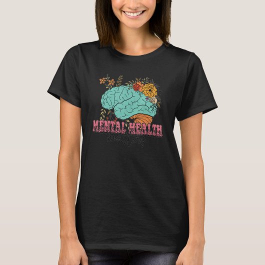 Mental Health Matters  Awareness Human Brain Illne T-Shirt (Vorderseite)