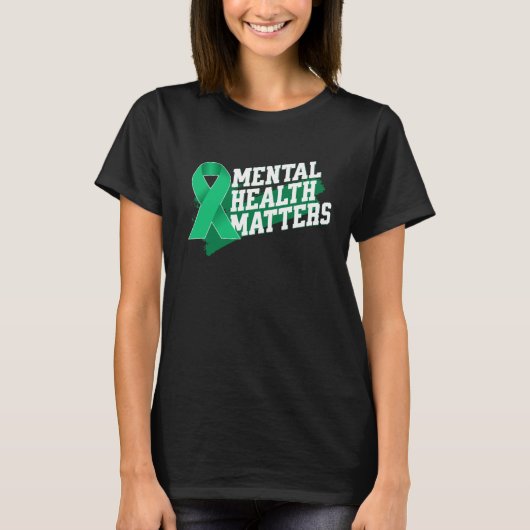 Mental Health Matters Emotional Well Being Awarene T-Shirt (Vorderseite)