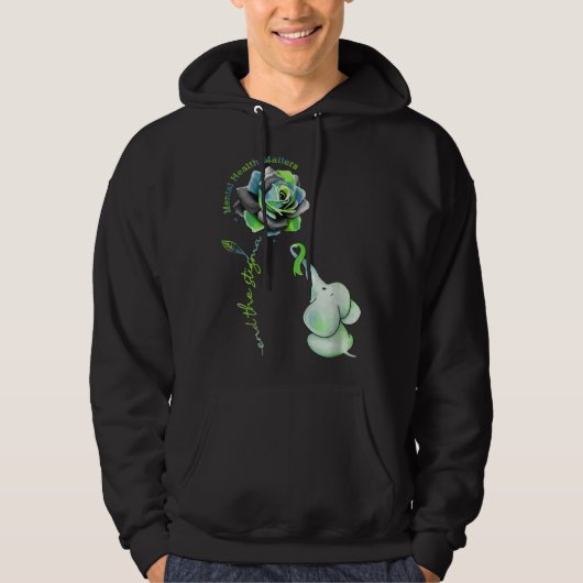 Mental Health Matters End The Stigma Awareness Gre Hoodie (Vorderseite)