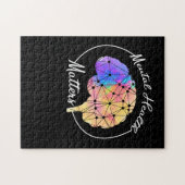 Mental Health Matters Funny Brain Multi-Color Puzzle (Horizontal)