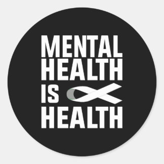 Mental health matters Mental Health Is Health Runder Aufkleber