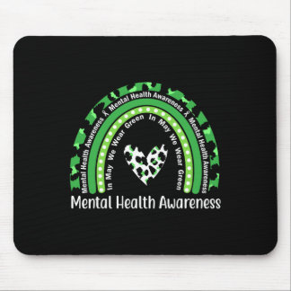 Mental Health Matters We Wear Green Mental Health Mousepad