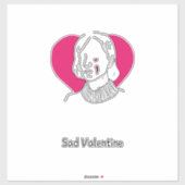 Mental Health Poster | Broken Heart Art Love Aufkleber (Blatt)