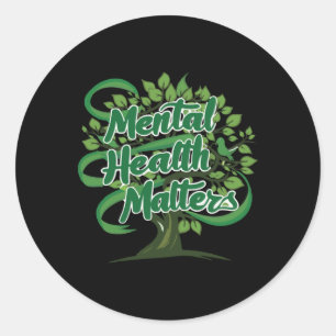 Mental Health S Bird Trees Mental Health Awareness Runder Aufkleber