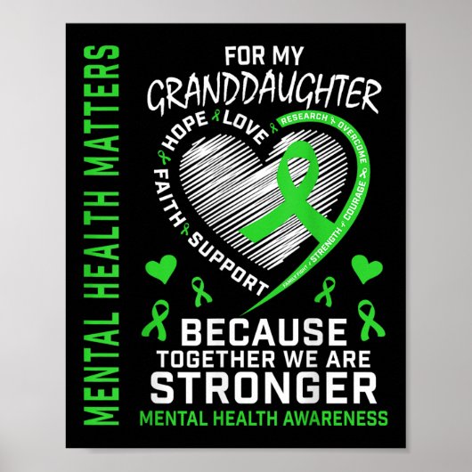 Mental Health S Grandtochter Mental Health Awaren Poster (Vorne)
