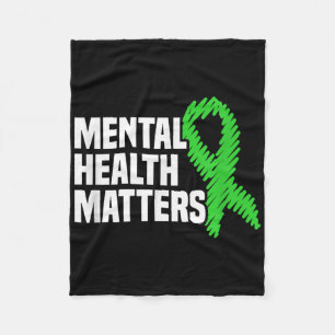 Mental Health S Green Ribbon Mental Health Awarene Fleecedecke