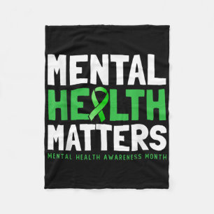 Mental Health S Green Ribbon Mental Health Awarene Fleecedecke