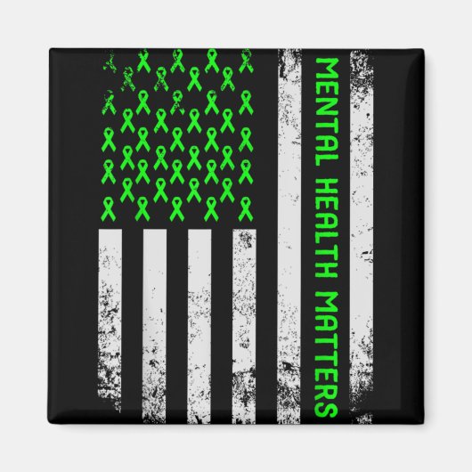 Mental Health S Human Brain Illness Awareness Gree Magnet (Vorne)