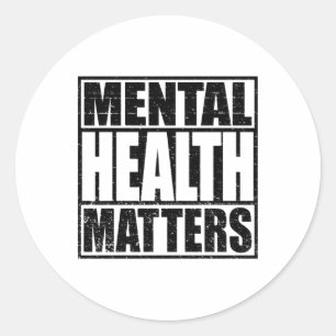 Mental Health S Mental Health Awareness-Geber-Stic Runder Aufkleber
