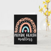 Mental Health S Shirt Leopard Boho Rainbow Awarene Karte (Gelbe Blume)