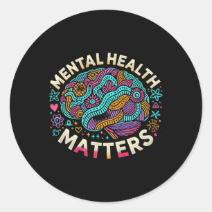 Mental Health S - Vibranational Art Sticke Runder Aufkleber