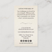 Mental Health Scribble to Growth Sprout Therapist Visitenkarte (Rückseite)