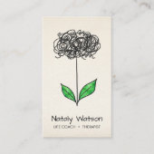 Mental Health Scribble to Growth Sprout Therapist Visitenkarte (Vorderseite)