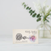 Mental Health Scribble to Heart Unraveling Visitenkarte (Stehend Vorderseite)