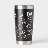 Mental Health Self Care Mindfulness Affirmation Ar Thermobecher (Rückseite)