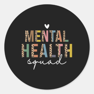 Mental Health Squad Beende Das Stigma Psychische G Runder Aufkleber