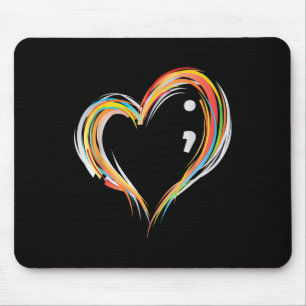 Mental Health Suicide Awareness Montag Symbol Semi Mousepad