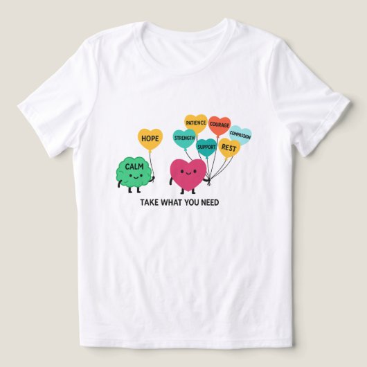 Mental Health Support Balloons Tri-Blend Shirt (Design Vorderseite)