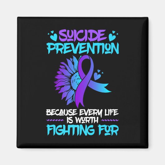 Mental Health Support Week Suicide Prevention Awar Magnet (Vorne)