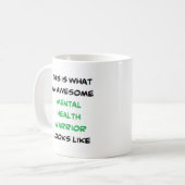 mental health warrior, awesome kaffeetasse (Vorderseite Links)